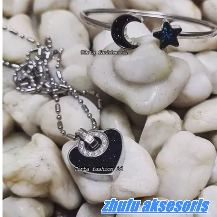 1 Set Kalung Kesehatan Germanium/Gelang Model HELLO KITTY/ Kalung Kesehatan Quantum Pendant Permata 