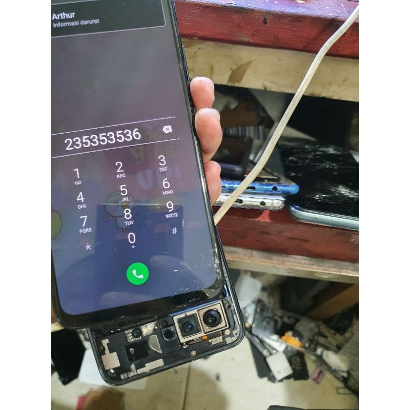 LCD ASUS ROG 6 ORI COPOTAN minus retak glas