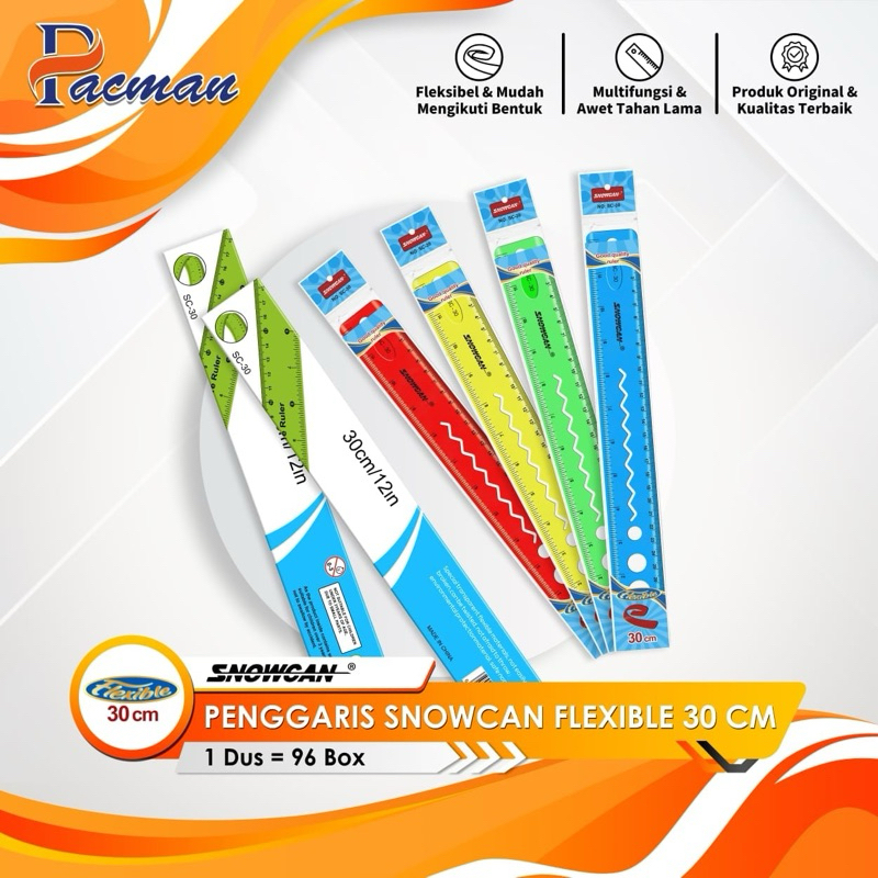

Penggaris Snowcan 30cm | Penggaris Fleksibel | Penggaris Fancy