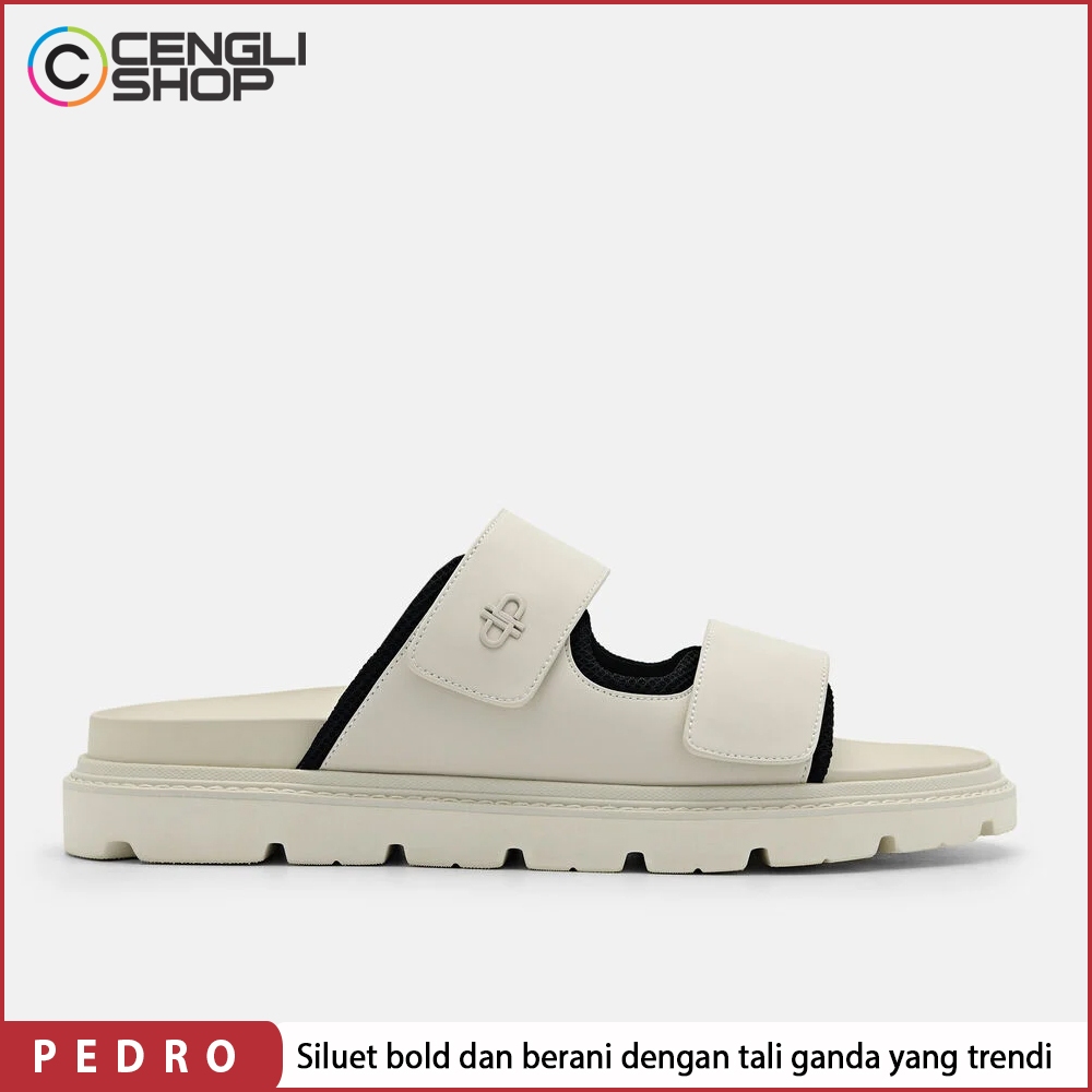 PM081 SANDAL SLIDE PEDRO PRIA ORIGINAL SENDAL PUTIH WHITE
