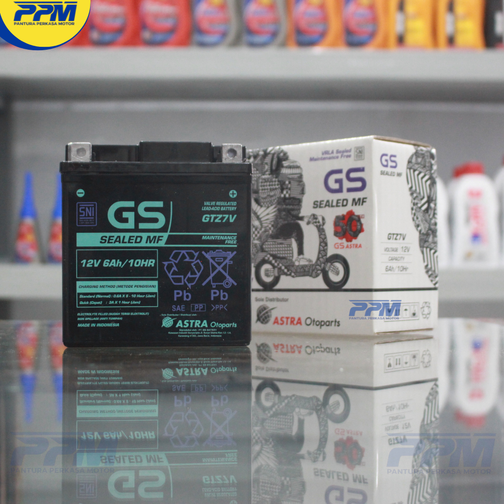 ACCU AKI KERING GTZ7V GS MF Motor YAMAHA N MAX 155 AEROX 155 LEXI ORIGINAL