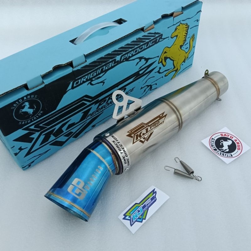 Terbaru Silincer Knalpot Racing Kj Pro Original Inlet 50mm Suara Bass Adem Universal Untuk Semua Jen