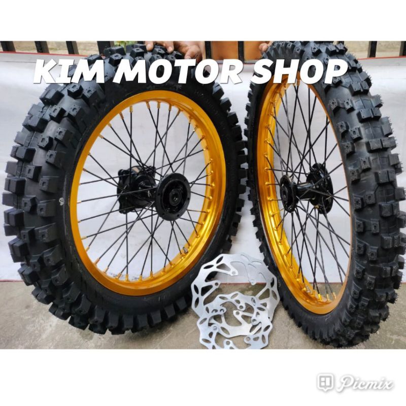 velg Trail 18-21.   16-19  KLX 150 D tracker 150 Ban Tebasan  paket Siap pakai sja