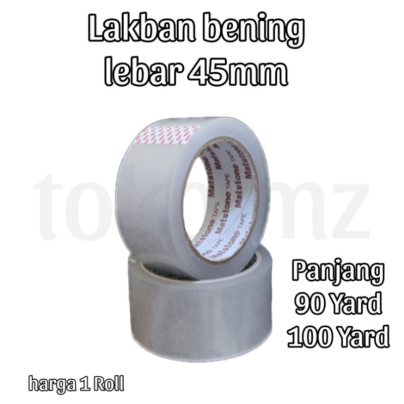 

Lakban bening 45mm 2" 1 roll inci 90 yard 100 yard lakban packing lakban 2 inchi selotip