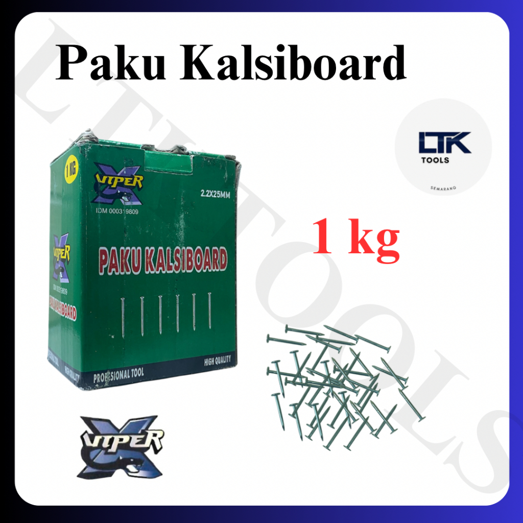 Paku Kalsiboard/ Paku GRC/ Paku Plafon Ukuran 1 Inch Merek Viper