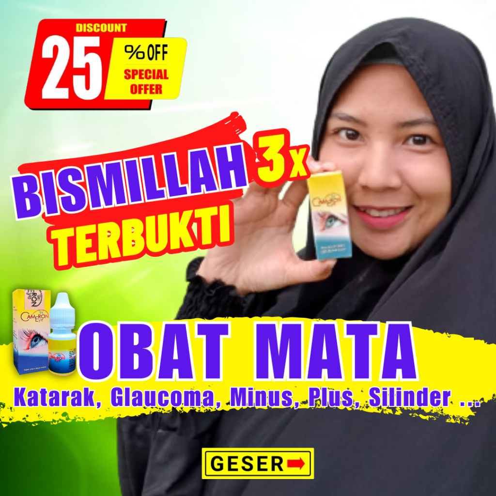 OBAT TETES  MATA KATARAK NO.1  / THE CAMERON EYE / HERBAL GURAH / PLUS MINUS GLUKOMA / TERLARIS