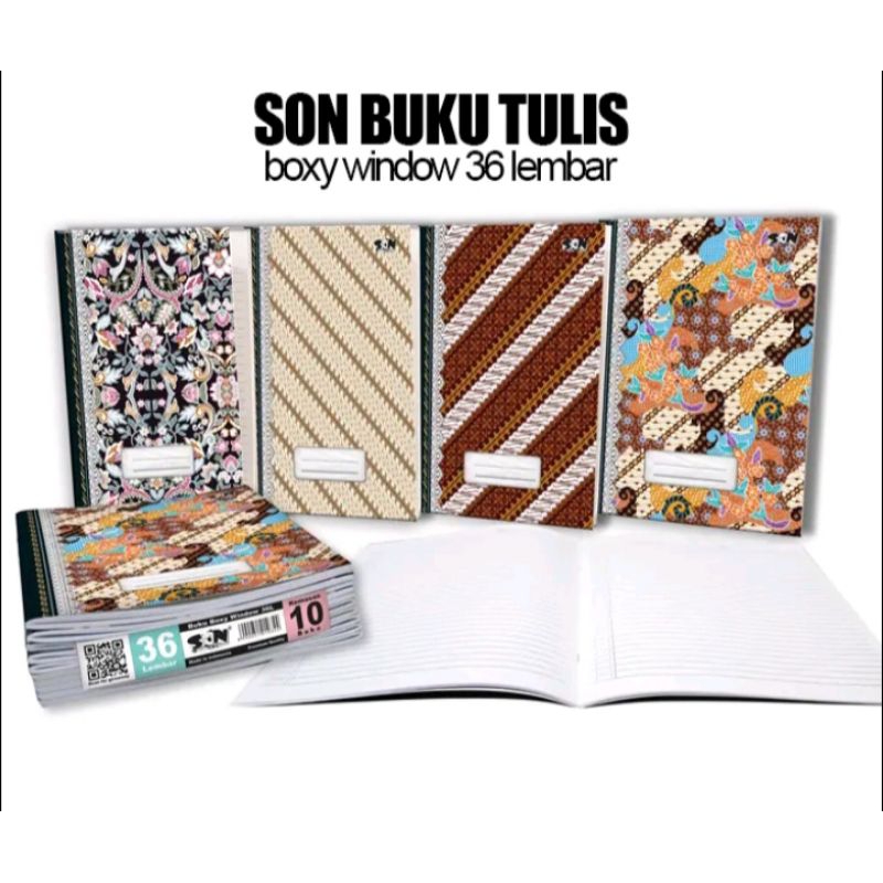 

BUKU TULIS BOXY SON WINDOW 36 LEMBAR ISI 10 PCS