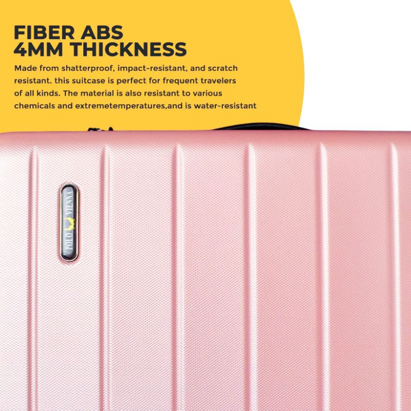 Original Koper 24 Inch - Koper Polo - Model Hardcase Roda 4 Putar