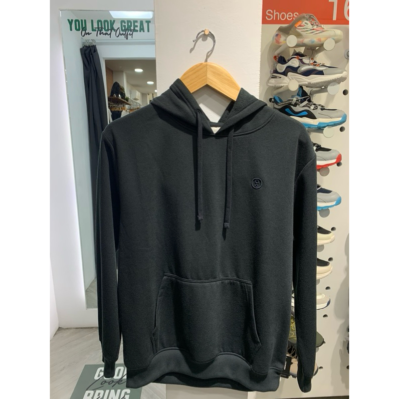 Jaket Hoddie Pria Greenlight Catton Fleece Reguler Fit Logo