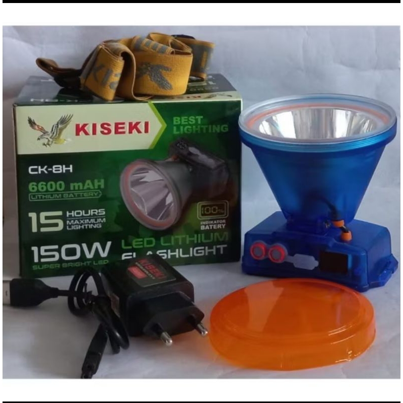 kiseki ck-8h senter kepala jumbo 150watt cahaya putih