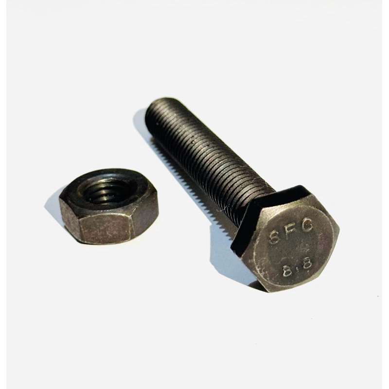 baut mur baja 8.8 M16x60 full drat /stngah drat