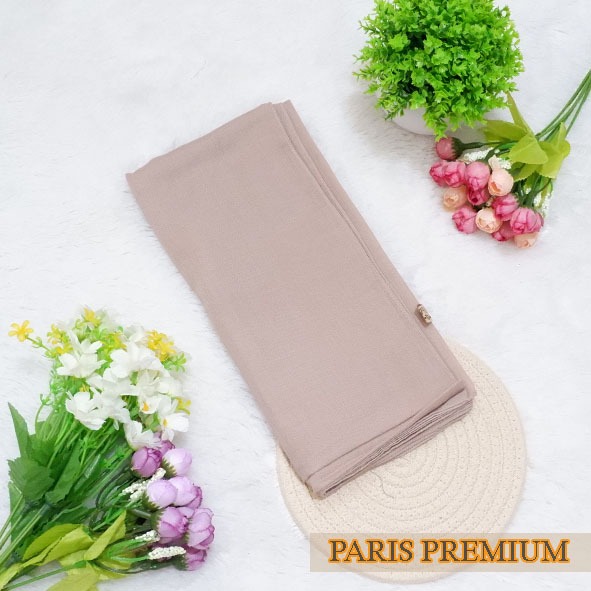 Segi empat paris premium / kerudung katun paris premium / jilbab segi empat polos