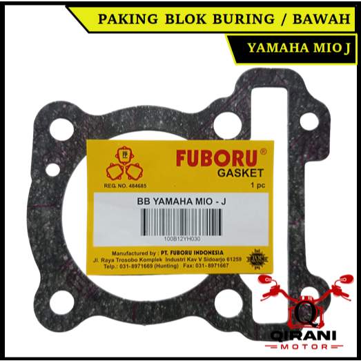 PERPAK BLOK BURING YAMAHA MIO J / MIO-J PERPAK GASKET PAKING BAWAH / KAS FUBORU