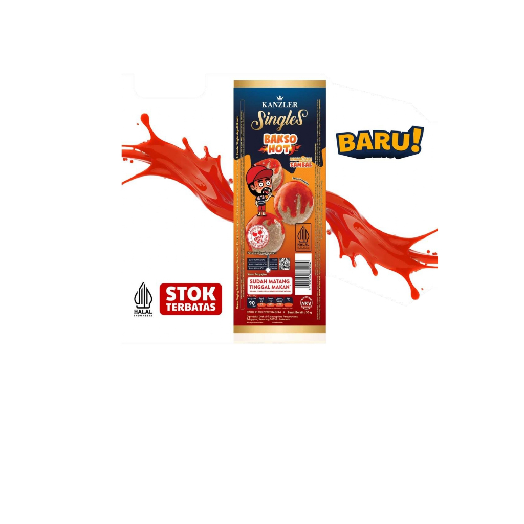

KANZLER SINGLES BAKSO HOT 65 GRAM