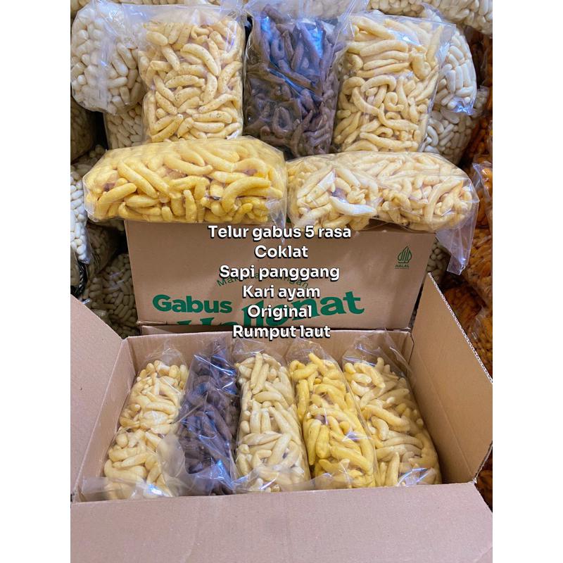 

Telur gabus dapat 5 rasa mix 1dus 5 rasa /paket hemat gabus 5 rasa campur