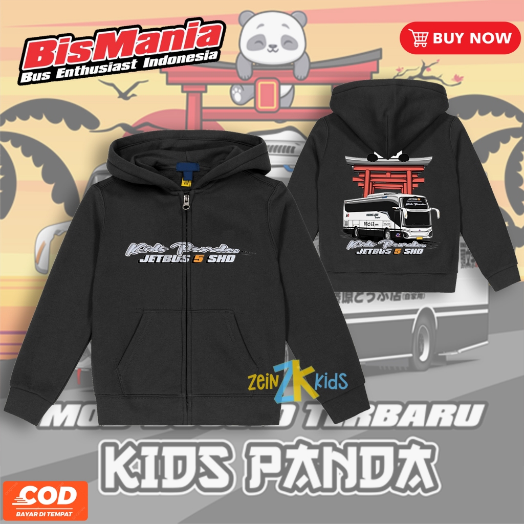 Jaket Hoodie Anak Kids Panda Takumi / Hoodie Anak Bismania Busmania Kids Panda