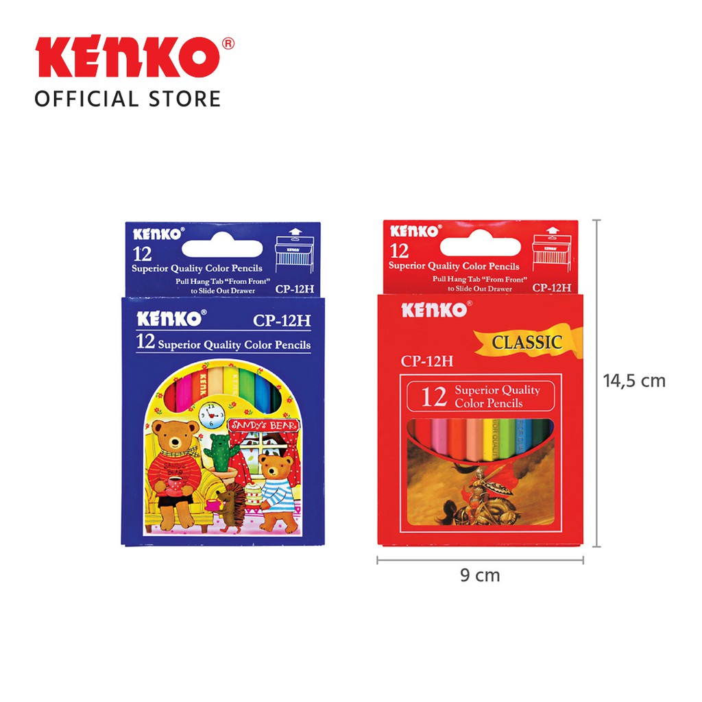 

Pensil Warna Classic Pendek Kenko CP-12H