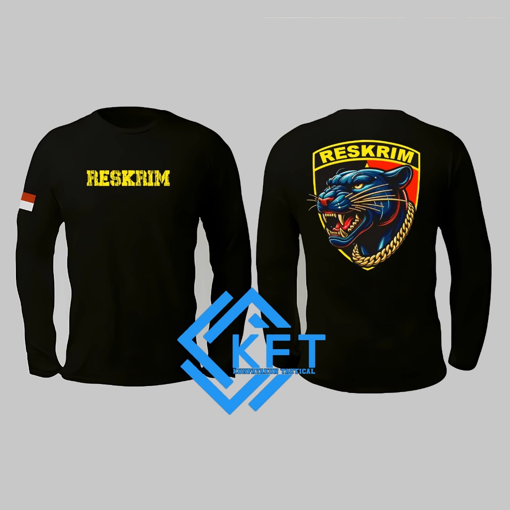 KAOS ATASAN RESKRIM POLRI TERBARU / MACAN KUMBANG / RESERSE KRIMINAL / POLISI / TACTICAL / LENGAN PA