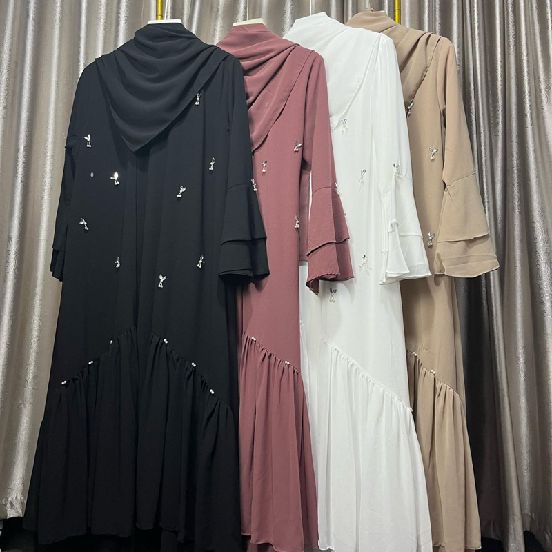 MCL - Zaina Abaya Gamis Wanita Bahan Ceruty Armany Baby Doll