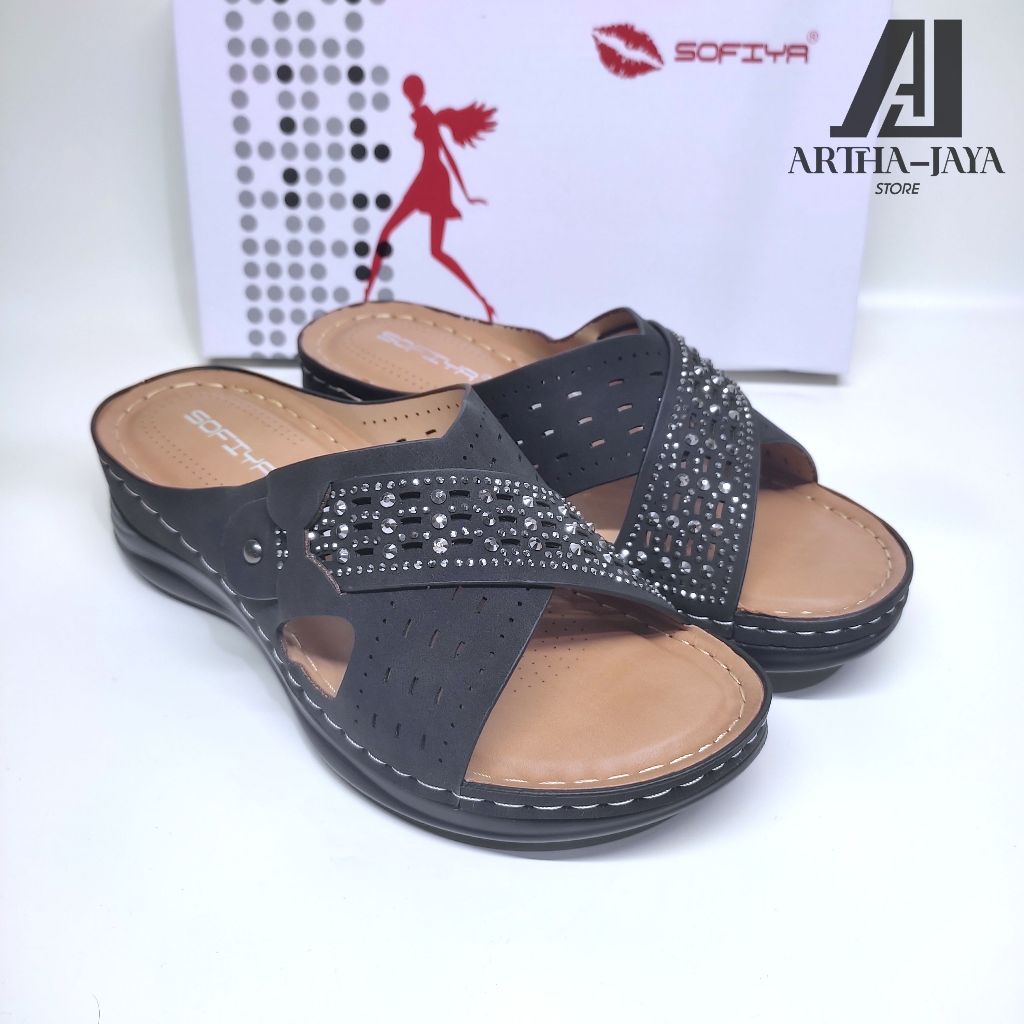 Sofiya 7011 Sendal Wedges Fashion Wanita Sandal Pesta Cewek Import