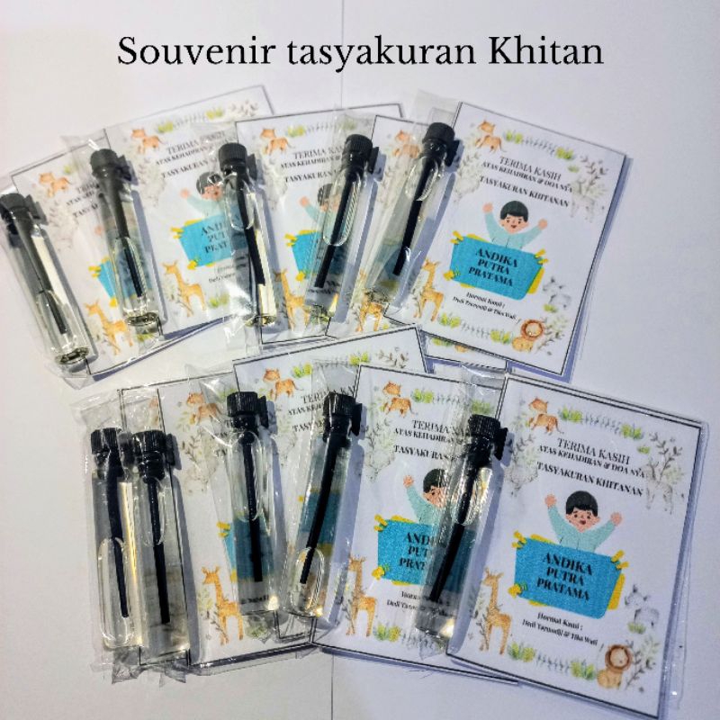(ISI 100 Pcs ) Souvenir Parfum Tasyakuran Khitan / Khitanan GRRATIS KARTU UCAPAN