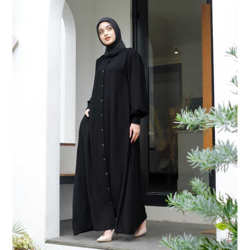 Fateema Dress CEY Airflow Crinkle / Gamis Crinkel Full Kancing