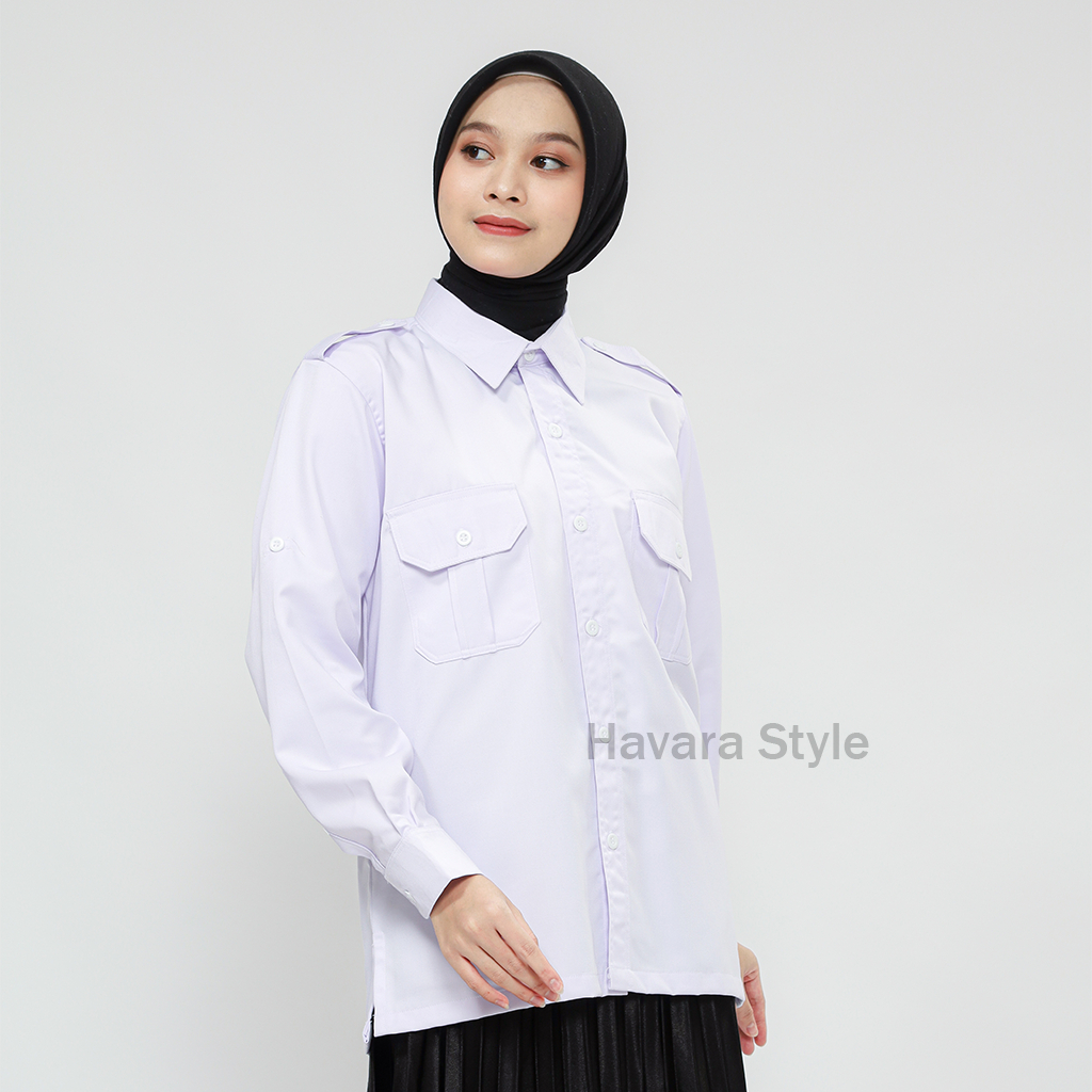 Baju Dinas Putih PNS Baju PDH PPPK Seragam Putih PNS LENGAN PANJANG