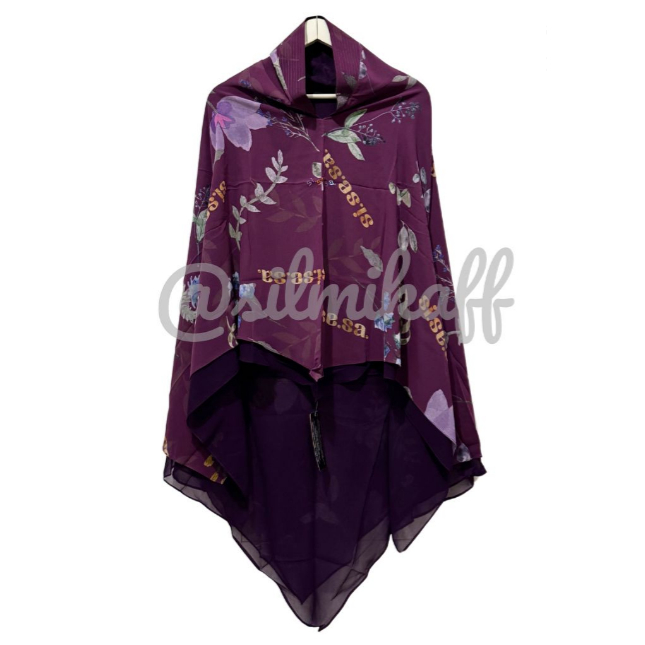 [SILMIKAFF] SISESA Khimar Short Raina Garden Mulberry Syari Hijab Jilbab Ready Si.Se.Sa Premium Orig