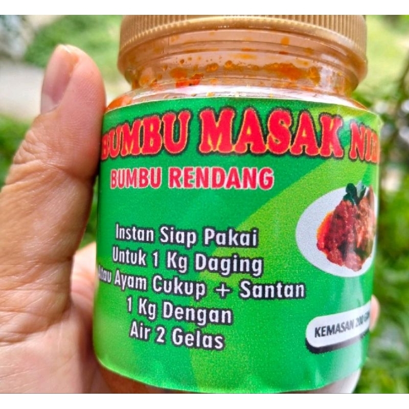 

BUMBU REMDANG INSTAN BASAH SIAP PAKAI KEMASAN 200 GRM BERAT BRSIH 200 GRM