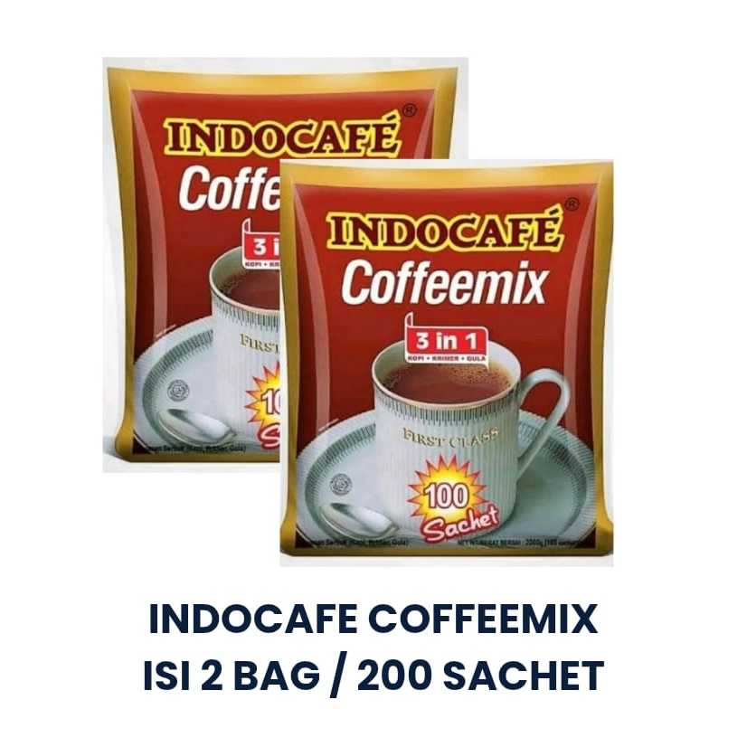 

INDOCAFE COFFEMIX ISI 200 SACHET / 2 BAG TERMURAH