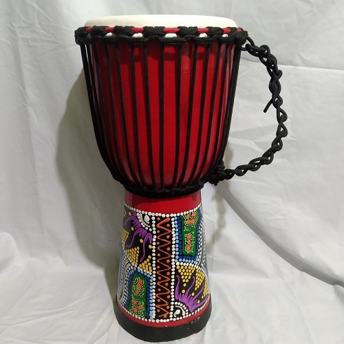 Kendang/Gendang Jimbe Ukuran Besar Tinggi 50Cm Bahan Kayu Mahoni Tali Pengikat Tali Alphin Kwalitas 