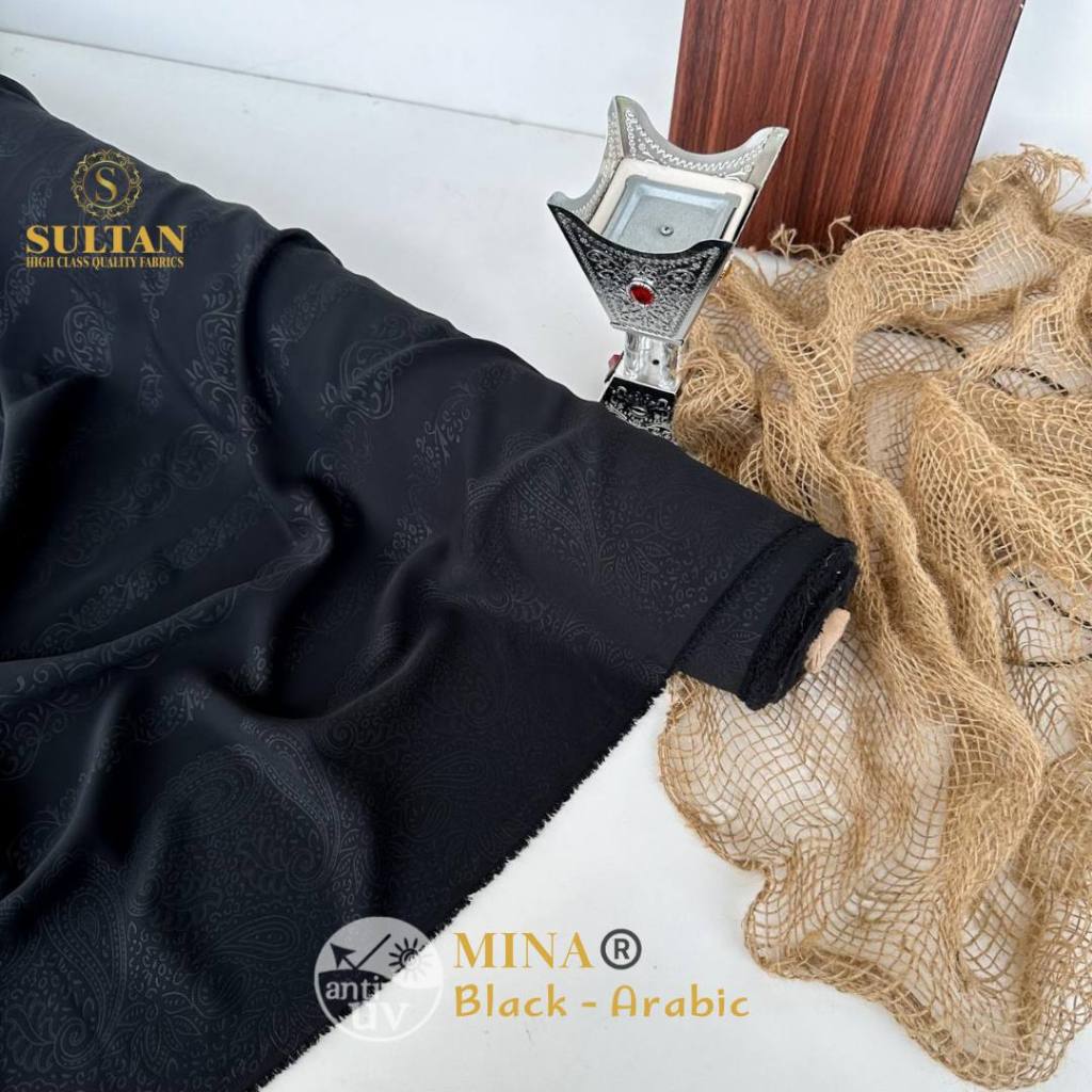 KAIN MINA ANTI UV SULTAN EMBOSS ARABIC 50 cm