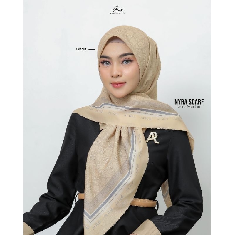 Nyra Scarf Hijab Arrafi Segiempat Motif