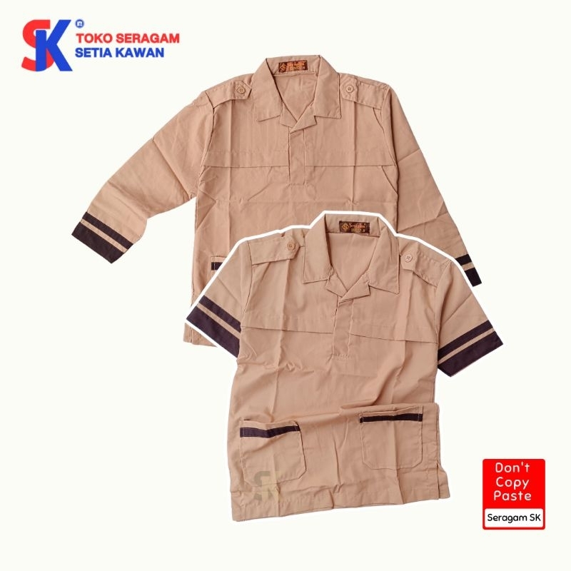 Kemeja Pramuka Siaga SD Kelas 1 2 3 / Atasan Pramuka Siaga SD / Baju Seragam Pramuka Siaga SD