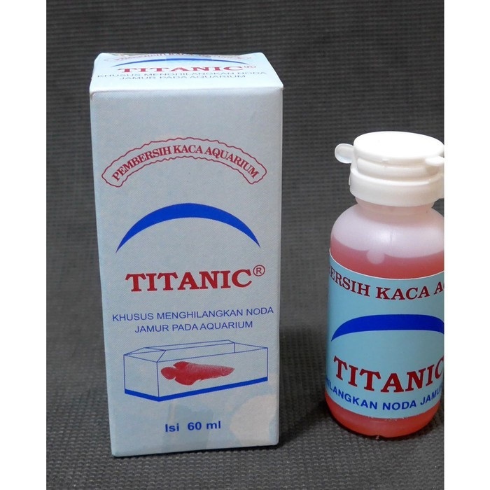 obat pembersih kaca Titanic 60ml obat pembersih jamur kaca aquarium