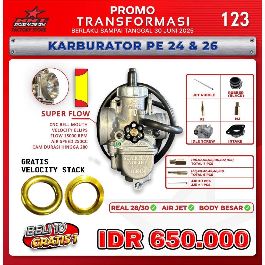 Brt Super Flow Karburator PE 24 & 26