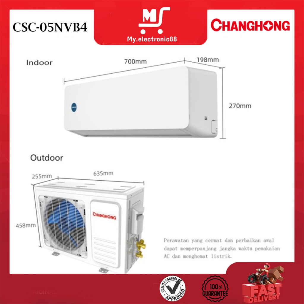 Changhong AC Split 1/2PK CSC-05NVB4