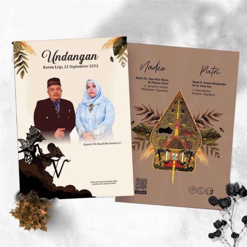 Undangan Orangtua Foto Pengantin, hajatan, Ulem ulem, Serat Ulem Pernikahan Desain gunungan