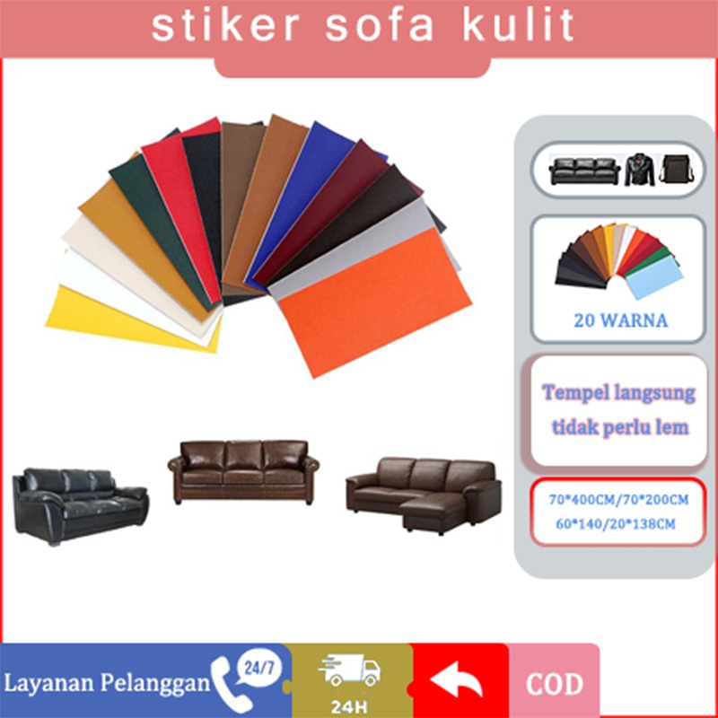【upgrade】stiker sofa kulit kursi sofa rekat stiker kulit sofa perekat meteran stiker jok kursi kulit