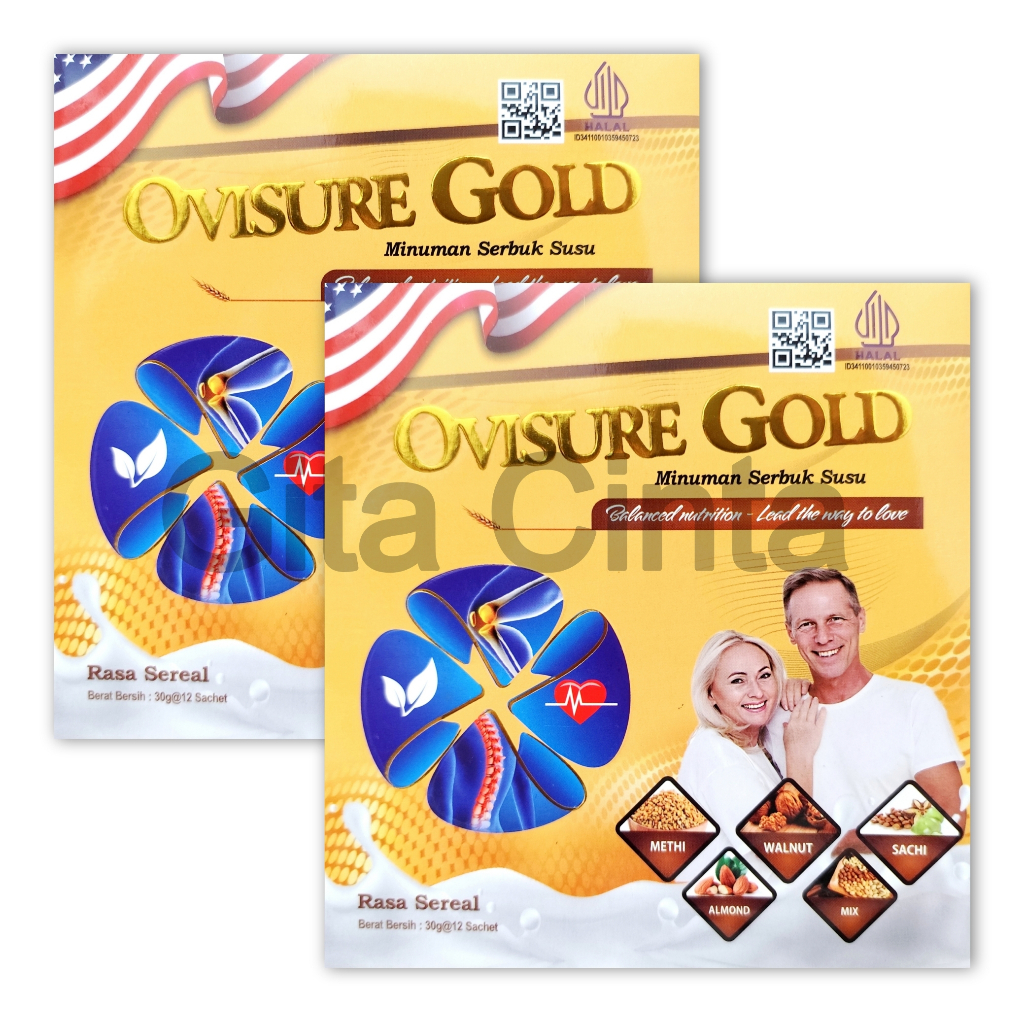

2 Box Ovisure Gold Susu Obat Vitamin Tulang Dan Sendi Syaraf Kejepit Keram Origina Asli