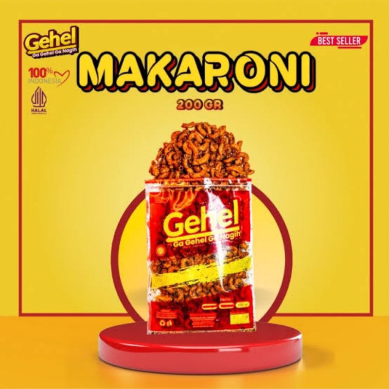 

(ORI) Makaroni 200gr Gehel _ Makanan Ringan