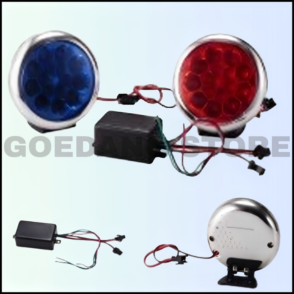 LAMPU REFLEKTOR MATA KUCING BULAT LED REM KEDIP MOBIL MOTOR NMAX AVANZA VELOZ TERBARU