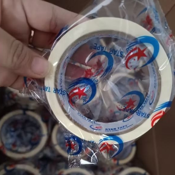 

Lakban kertas 24mmx 20yard isolasi kertas 1inch harga per pcs