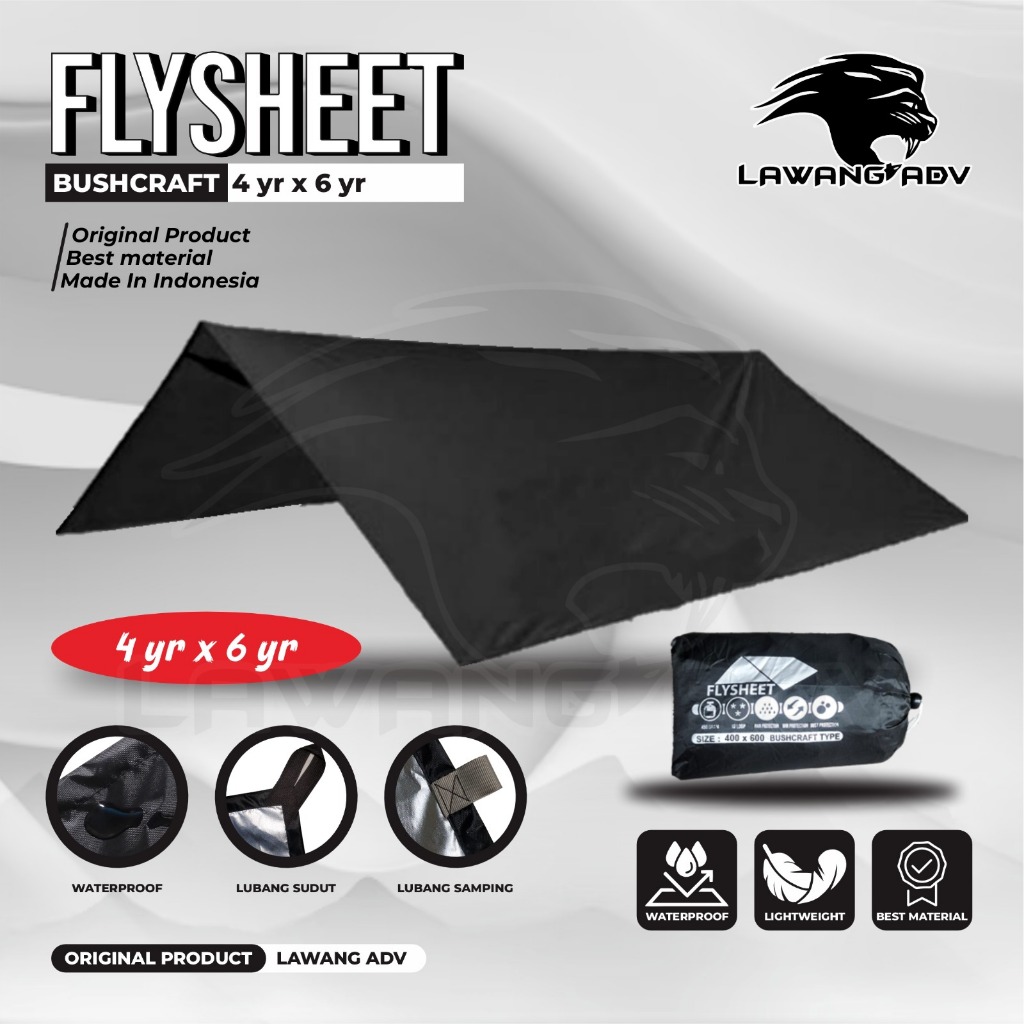 flysheet 4x6 / flysheet 400x600 cm flysheet waterproof penutup tenda