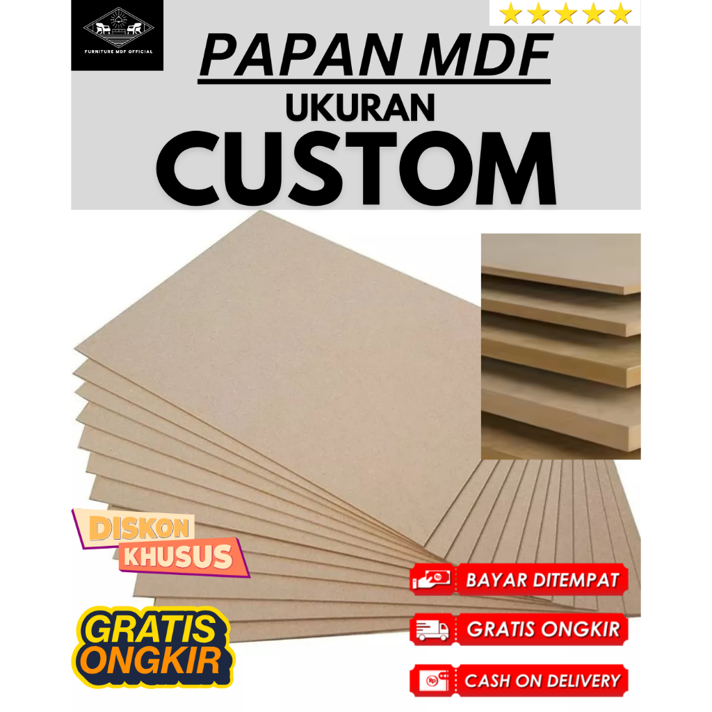 CUSTOM POTONG MDF BOARD 3MM 3 MM / PAPAN MDF / F U