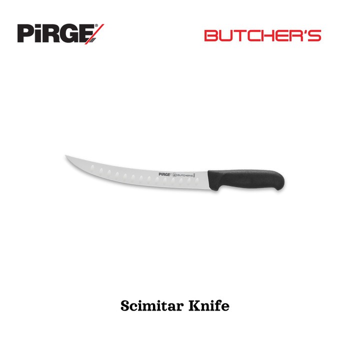 PIRGE BUTCHER'S Butcher Knife Curved 26 cm Hollow Black