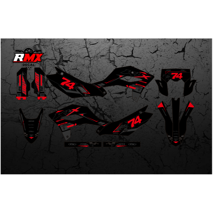 DECAL KLX 230 SM 2024 FULLBODY (001) DEKAL STIKER KLX 230 R S SE 2025 HITAM HIJAU, MERAH, KUNING, BI
