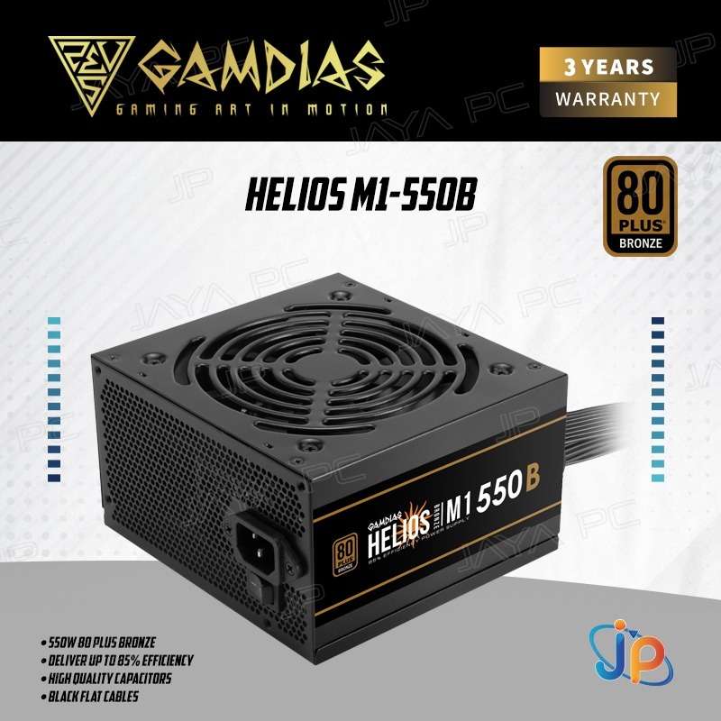 GAMDIAS Helios M1-550B 550W PSU - Power Supply 550 Watt 80+ Bronze