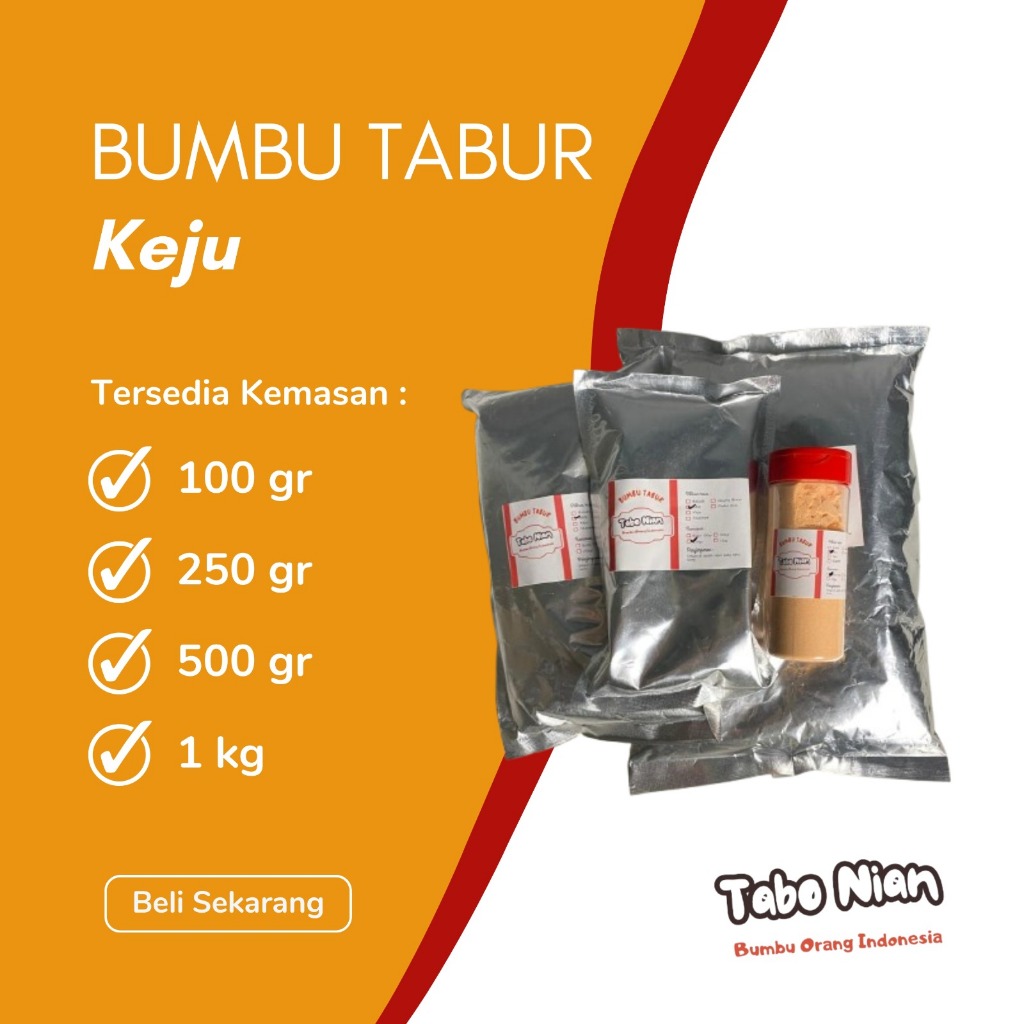 

Bumbu Powder Rasa Keju Untuk Berbagai Masakan & Cemilan
