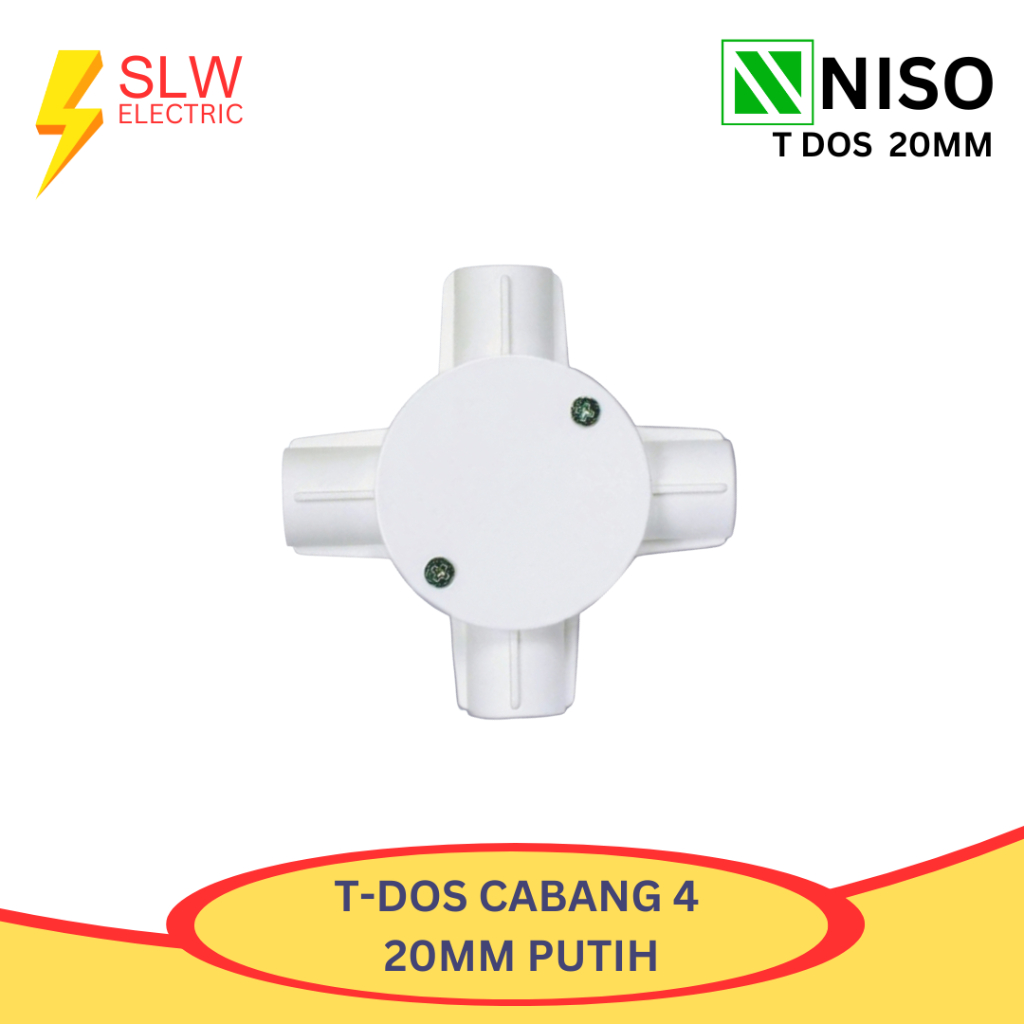 NISO TDOS / T DOS / TDUS / T DUS CABANG 4 20MM PUTIH